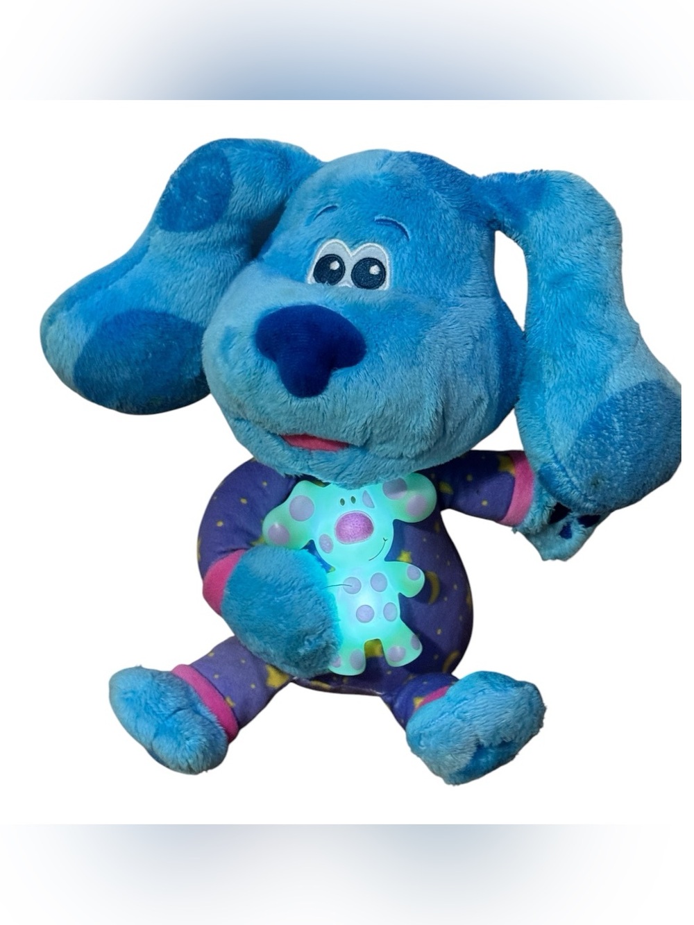 Nickelodeon Blues Clues and You Bedtime Blue Light Up Plush Tested Working Cute